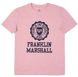 FRANKLIN AND MARSHALL T-SHIRT FRANKLIN - MARSHALL BRAND LOGO FMS0060 ΡΟΖ (104ΕΚ.)-(3-4 ΕΤΩΝ)