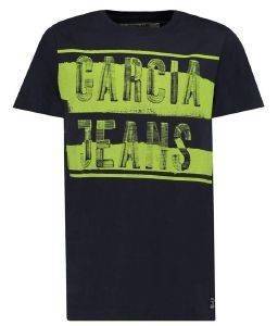T-SHIRT GARCIA JEANS Q83420-292 ΜΠΛΕ/ΠΡΑΣΙΝΟ