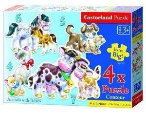 ���� CASTORLAND ANIMALS WITH BABIES 4X