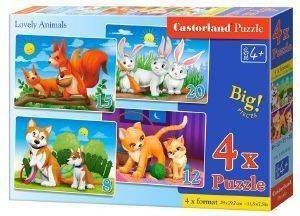 ΠΑΖΛ CASTORLAND LOVELY ANIMALS 4Χ 55ΤΜΧ ΠΑΖΛ CASTORLAND LOVELY ANIMALS 4Χ 55ΤΜΧ