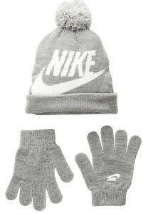     NIKE SWOOSH BEANIE & GLOVE SET  (ONE SIZE)