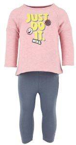 ΒΡΕΦΙΚΟ ΣΕΤ NIKE JUST DOODLE IT ΡΟΖ ΜΕΛΑΝΖΕ/ΓΚΡΙ