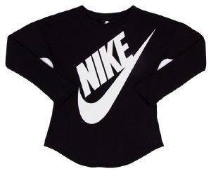 NIKE ΜΠΛΟΥΖΑ ΜΑΚΡΥΜΑΝΙΚΗ NIKE JUMBO FUTURA L/S ΜΑΥΡΟ (110-116 EK.)-(5-6 ΧΡΟΝΩΝ)