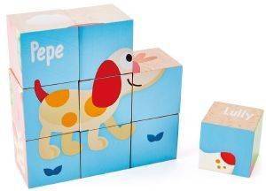 HAPE ΠΑΖΛ ΜΕ ΚΥΒΟΥΣ HAPE FRIENDSHIP PUZZLE BLOCKS 9ΤΜΧ