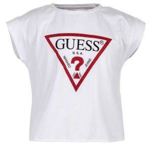 T-SHIRT CROP GUESS KIDS J81I15 J1300  (135.)-(7-8 )