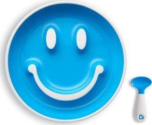 ΣΕΤ ΠΙΑΤΑΚΙ ΚΑΙ ΚΟΥΤΑΛΑΚΙ MUNCHKIN SMILEY PLATE 9ΜΗΝΩΝ+ ΜΠΛΕ ΣΕΤ ΠΙΑΤΑΚΙ ΚΑΙ ΚΟΥΤΑΛΑΚΙ MUNCHKIN SMILEY PLATE 9ΜΗΝΩΝ+ ΜΠΛΕ