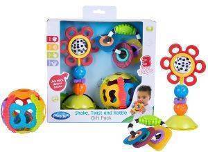   PLAYGRO SHAKE,TWIST AND RATTLE GIFT PACK 3