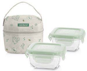 ΣΕΤ ΔΟΧΕΙΟ ΦΑΓΗΤΟΥ ΚΑΙ ΘΗΚΗ ΘΕΡΜΟΣ MINILAND PACK 2 GO NATURSQUARE CHIP ΜΠΕΖ ΣΕΤ ΔΟΧΕΙΟ ΦΑΓΗΤΟΥ ΚΑΙ ΘΗΚΗ ΘΕΡΜΟΣ MINILAND PACK 2 GO NATURSQUARE CHIP ΜΠΕΖ