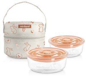 ΣΕΤ ΔΟΧΕΙΟ ΦΑΓΗΤΟΥ ΚΑΙ ΘΗΚΗ ΘΕΡΜΟΣ MINILAND PACK 2 GO NATURROUND BUNNY ΜΠΕΖ ΣΕΤ ΔΟΧΕΙΟ ΦΑΓΗΤΟΥ ΚΑΙ ΘΗΚΗ ΘΕΡΜΟΣ MINILAND PACK 2 GO NATURROUND BUNNY ΜΠΕΖ