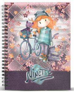   A4 KARACTERMANIA  FOREVER NINETTE MULTICOLORED PAPER NOTEBOOK BICYCLE 120