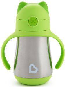 ΠΑΓΟΥΡΑΚΙ-ΘΕΡΜΟΣ ΑΝΟΞΕΙΔΩΤΟ MUNCHKIN COOL CAT - STAINLESS STRAW CUP 237ML- GREEN ΠΑΓΟΥΡΑΚΙ-ΘΕΡΜΟΣ ΑΝΟΞΕΙΔΩΤΟ MUNCHKIN COOL CAT - STAINLESS STRAW CUP 237ML- GREEN