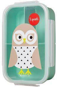 ÄÏ×ÅÉÏ ÖÁÃÇÔÏÕ 3SPROUTS LUNCH BENTO BOX OWL 21.6X14X6.14CM ÄÏ×ÅÉÏ ÖÁÃÇÔÏÕ 3SPROUTS LUNCH BENTO BOX OWL 21.6X14X6.14CM