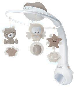 INFANTINO ΜΟΥΣΙΚΟ ΚΟΥΝΙΑΣ INFANTINO PROJECTOR 3 IN 1 MUSICAL MOBILE ECRU