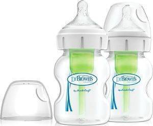 ΜΠΙΜΠΕΡΟ ΓΥΑΛΙΝΟ DR.BROWN\'S NATURAL FLOW OPTIONS ΜΕ ΦΑΡΔΥ ΛΑΙΜΟ 150ML 2ΤΜΧ. [52700]