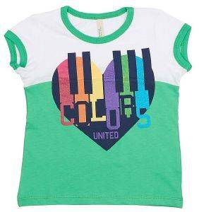 T-SHIRT BENETTON BROTHERS R. IG ΛΕΥΚΟ/ΠΡΑΣΙΝΟ (82 CM)-(1-2 ΕΤΩΝ)