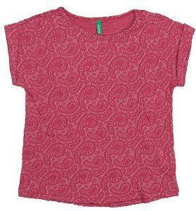 T-SHIRT BENETTON GRAFT GIRL ΜΠΟΡΝΤΩ/ΦΟΥΞΙΑ (90 CM )-(2 ΕΤΩΝ )