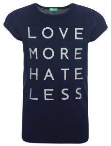 T-SHIRT BENETTON FOUZIONE GIRL ΣΚΟΥΡΟ ΜΠΛΕ (120 CM )-(6-7 ΕΤΩΝ ) T-SHIRT BENETTON FOUZIONE GIRL ΣΚΟΥΡΟ ΜΠΛΕ (120 CM )-(6-7 ΕΤΩΝ )