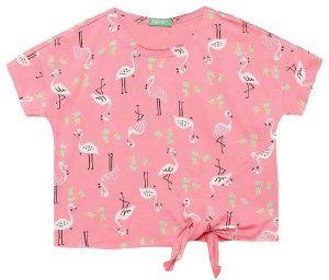 T-SHIRT BENETTON CA ΦΛΑΜΙΝΓΚΟ ΡΟΖ (82 CM)-(1-2 ΕΤΩΝ) T-SHIRT BENETTON CA ΦΛΑΜΙΝΓΚΟ ΡΟΖ (82 CM)-(1-2 ΕΤΩΝ)
