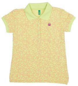 BENETTON POLO T-SHIRT BENETTON FOUNDATION ΑΣΤΕΡΙΑ ΚΙΤΡΙΝΟ FLUO (82 CM)-(1-2 ΕΤΩΝ)