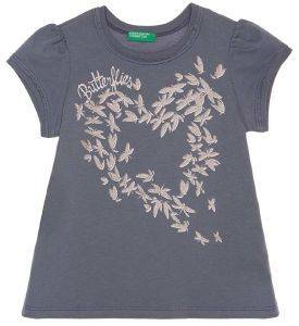 T-SHIRT BENETTON CA BUTTERFLIES / (82 CM)-(1-2 )