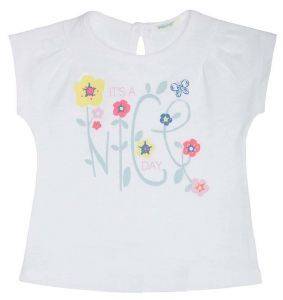 T-SHIRT BENETTON CA IT\'S A LIFE DAY ����� (68 CM)-(6-9 �����)