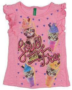 TOP BENETTON T-SHIRT MANIA ΓΑΤΑ CUPCAKES ΡΟΖ (130 CM)-(7-8 ΕΤΩΝ) TOP BENETTON T-SHIRT MANIA ΓΑΤΑ CUPCAKES ΡΟΖ (130 CM)-(7-8 ΕΤΩΝ)