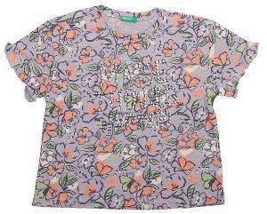 T-SHIRT BENETTON CA FLORAL  (130 CM)-(7-8 )