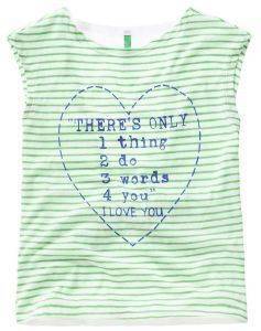 T-SHIRT BENETTON SEASIDE CITY ΡΙΓΕ ΛΕΥΚΟ/ΠΡΑΣΙΝΟ (100 CM)-(3-4 ΕΤΩΝ) T-SHIRT BENETTON SEASIDE CITY ΡΙΓΕ ΛΕΥΚΟ/ΠΡΑΣΙΝΟ (100 CM)-(3-4 ΕΤΩΝ)