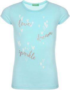T-SHIRT BENETTON FUNZIONE GIRL LOVE DREAM SPARKLE �������