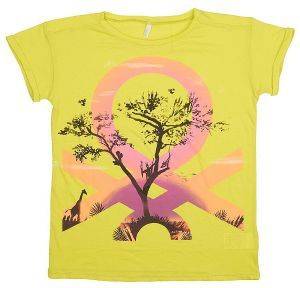 T-SHIRT BENETTON GREEN ROOTS  (120 CM)-(6-7 )