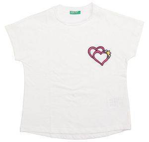 T-SHIRT BENETTON CA HEARTS ΛΕΥΚΟ (82 CM)-(1-2 ΕΤΩΝ) T-SHIRT BENETTON CA HEARTS ΛΕΥΚΟ (82 CM)-(1-2 ΕΤΩΝ)