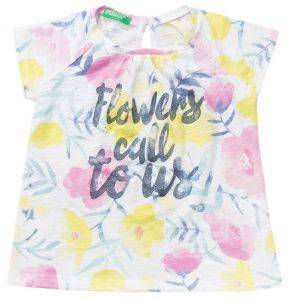 T-SHIRT BENETTON CA FLORAL ΛΕΥΚΟ/ΠΟΛΥΧΡΩΜΟ (82 CM)-(1-2 ΕΤΩΝ) T-SHIRT BENETTON CA FLORAL ΛΕΥΚΟ/ΠΟΛΥΧΡΩΜΟ (82 CM)-(1-2 ΕΤΩΝ)