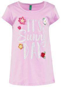 T-SHIRT BENETTON BEE FREE IT\'S A SUNDAY DAY  (110 CM)-(4-5 )