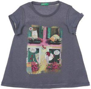 T-SHIRT BENETTON CA CATS  (82 CM)-(1-2 )