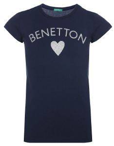 T-SHIRT BENETTON BASIC GIRL ΣΚΟΥΡΟ ΜΠΛΕ (90 CM)-(2 ΕΤΩΝ) T-SHIRT BENETTON BASIC GIRL ΣΚΟΥΡΟ ΜΠΛΕ (90 CM)-(2 ΕΤΩΝ)