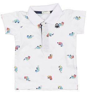 POLO T-SHIRT BENETTON BASIC BABY  (62 CM)-(3-6 )