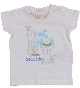 T-SHIRT BENETTON BY THE SEA  (74 CM)-(9-12 )