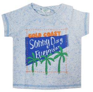 T-SHIRT BENETTON FUNNY WAVE BABY BOY ΘΑΛΑΣΣΙ (62 CM)-(3-6 ΜΗΝΩΝ)