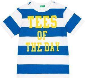T-SHIRT BENETTON COLORS BOY ΡΙΓΕ ΜΠΛΕ/ΛΕΥΚΟ (130 CM)-(7-8 ΕΤΩΝ) T-SHIRT BENETTON COLORS BOY ΡΙΓΕ ΜΠΛΕ/ΛΕΥΚΟ (130 CM)-(7-8 ΕΤΩΝ)