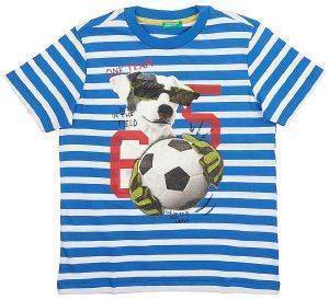 T-SHIRT BENETTON COLORS BOY ΡΙΓΕ ΜΠΛΕ/ΛΕΥΚΟ (90 CM)-(2 ΕΤΩΝ)