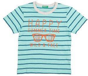 T-SHIRT BENETTON CALIFORNIAN ΡΙΓΕ ΣΙΕΛ (100 CM)-(3-4 ΕΤΩΝ) T-SHIRT BENETTON CALIFORNIAN ΡΙΓΕ ΣΙΕΛ (100 CM)-(3-4 ΕΤΩΝ)
