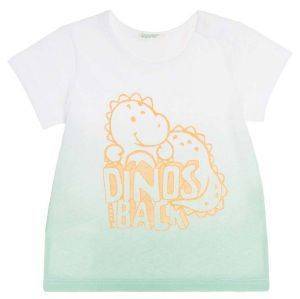 T-SHIRT BENETTON CA BABY BOY ΛΕΥΚΟ/ΛΑΧΑΝΙ (62 CM)-(3-6 ΜΗΝΩΝ)