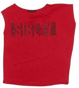 TOP SISLEY AMERICAN ROCKPOP ΚΟΚΚΙΝΟ (120 CM)-(6-7 ΕΤΩΝ) TOP SISLEY AMERICAN ROCKPOP ΚΟΚΚΙΝΟ (120 CM)-(6-7 ΕΤΩΝ)