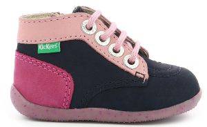 KICKERS ΜΠΟΤΑΚΙ KICKERS BONZIP-2 830282 ΣΚΟΥΡΟ ΜΠΛΕ/ΡΟΖ/ΦΟΥΞΙΑ (EU:21)