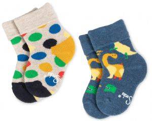  HAPPY SOCKS 2 PACK KIDS BIG DOT TERRY KBDO45-6500 2TMX (EU:13-21)