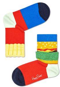  HAPPY SOCKS KIDS BURGER AND FRIES SOCK KHAF01-0100 / (EU:24-28)