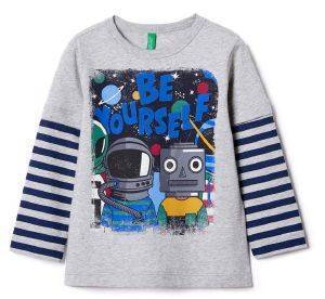 ΜΑΚΡΥΜΑΝΙΚΗ ΜΠΛΟΥΖΑ BENETTON NEW HERITAGE ΓΚΡΙ (82 CM)-(1-2 ΕΤΩΝ) ΜΑΚΡΥΜΑΝΙΚΗ ΜΠΛΟΥΖΑ BENETTON NEW HERITAGE ΓΚΡΙ (82 CM)-(1-2 ΕΤΩΝ)