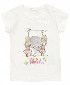 T-SHIRT BENETTON GREEN ROOTS  HER (68 CM)-(6-9 )