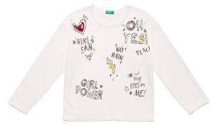 ΜΠΛΟΥΖΑ ΜΑΚΡΥΜΑΝΙΚΗ BENETTON COLOR GIRL LUG ΛΕΥΚΟ (120 CM)-(6-7 ΕΤΩΝ) ΜΠΛΟΥΖΑ ΜΑΚΡΥΜΑΝΙΚΗ BENETTON COLOR GIRL LUG ΛΕΥΚΟ (120 CM)-(6-7 ΕΤΩΝ)