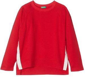 ΜΠΛΟΥΖΑ ΜΑΚΡΥΜΑΝΙΚΗ BENETTON COLOR GIRL LUG ΚΟΚΚΙΝΟ (100 CM)-(3-4 ΕΤΩΝ)